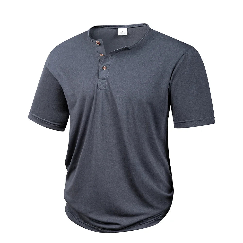 Men's Short-Sleeve Henley Shirt