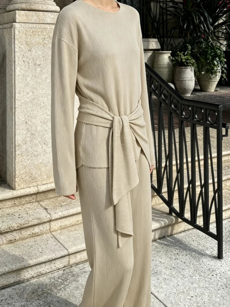 Women's Ribbed 2-Piece Loungewear Set