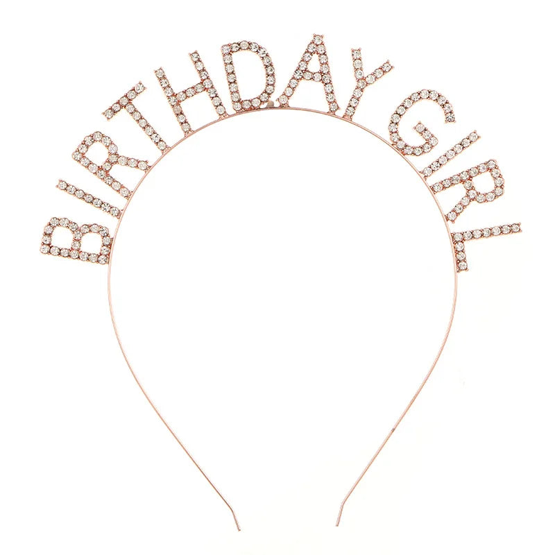 Adult Birthday Rhinestone Tiara Headband