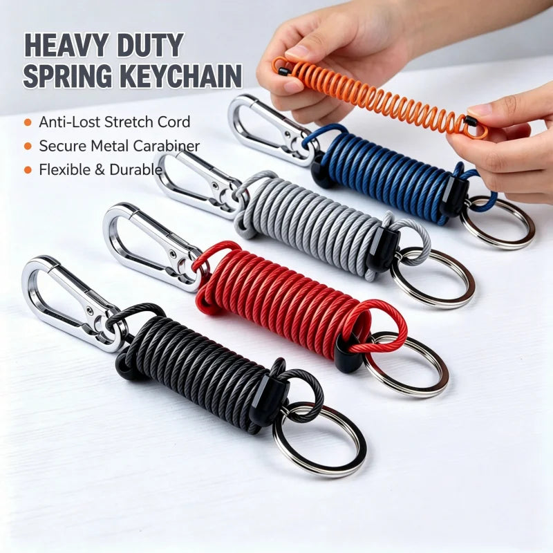 Retractable Steel Wire Keychain