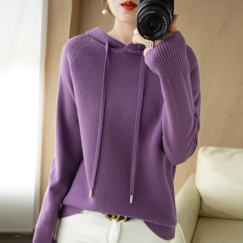 Women's Hooded Knit Pullover