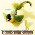 Bird-Sound Cat Teaser Toy with Elastic Rope