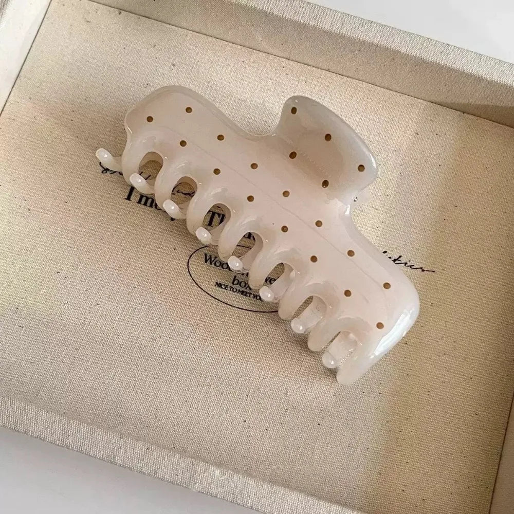 Flower and Geometric Hair Claw Clips