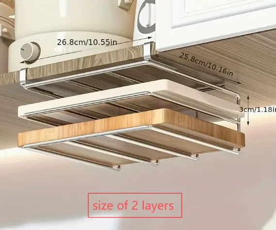 Under-Cabinet Hanging Organizer Rack
