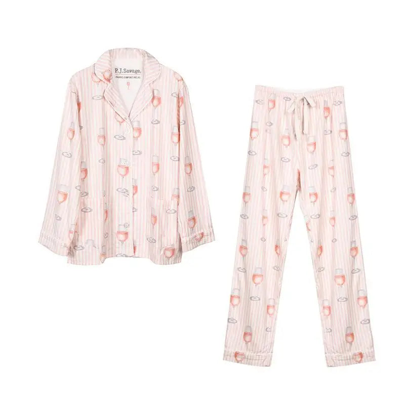 Women's Cartoon Print 2-Piece Pajama Set