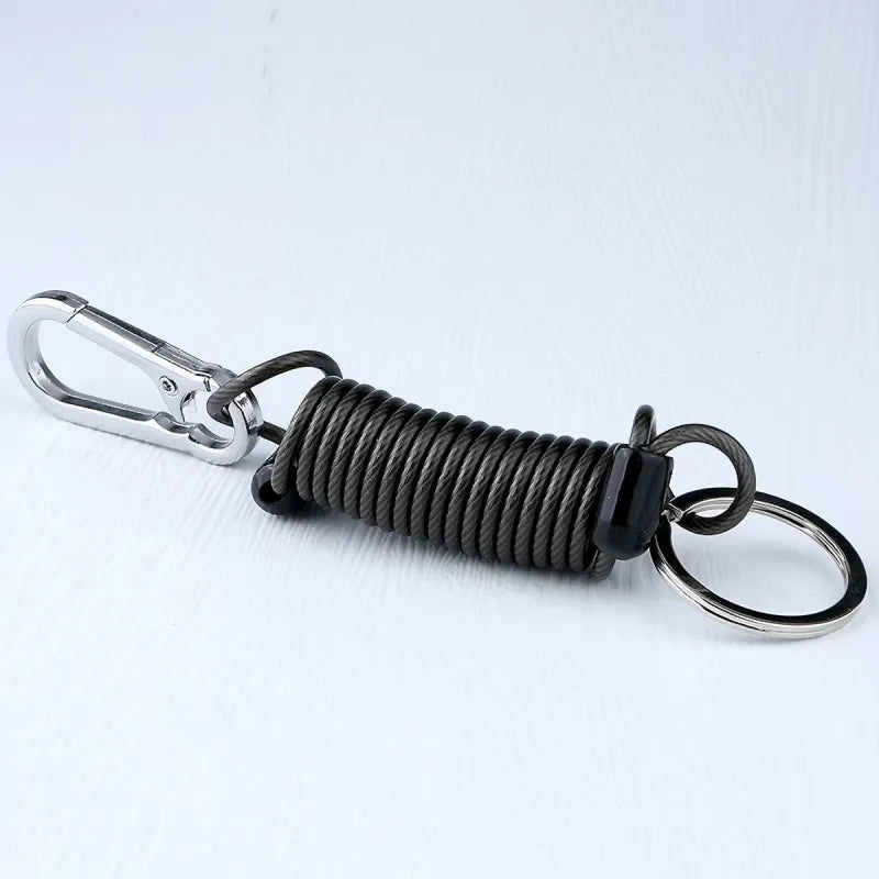 Retractable Steel Wire Keychain