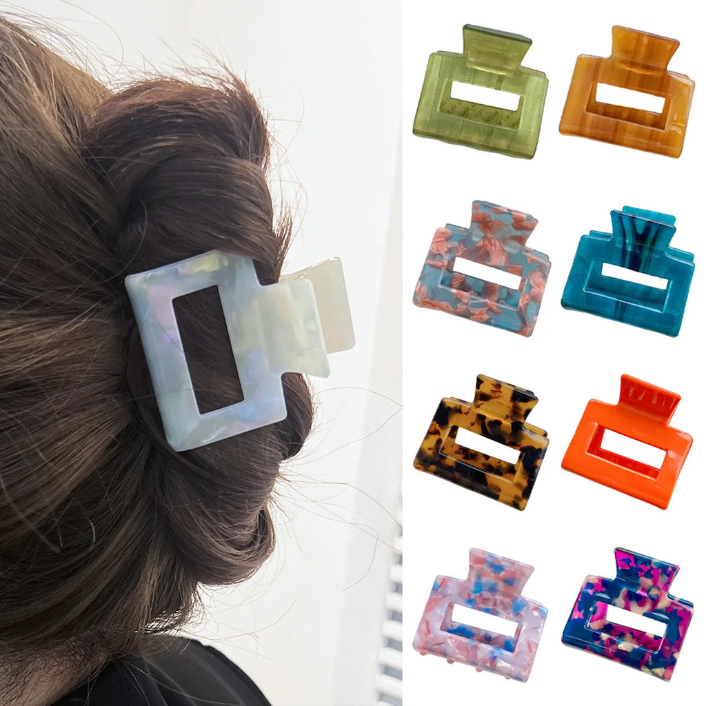 Pastel Square Claw Clips