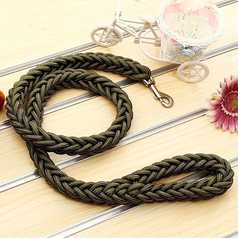 Braided Dog Walking Leash, Sizes L to XXL