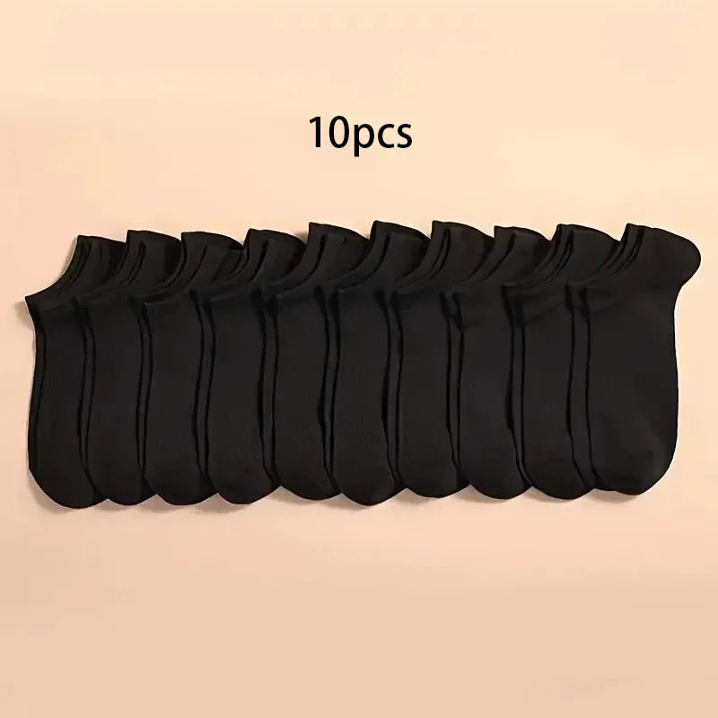 Unisex No-Show Ankle Socks, 10 to 40 Pairs