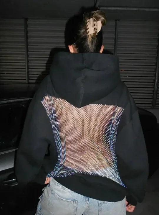 Women's Hollow Mesh Hoodie