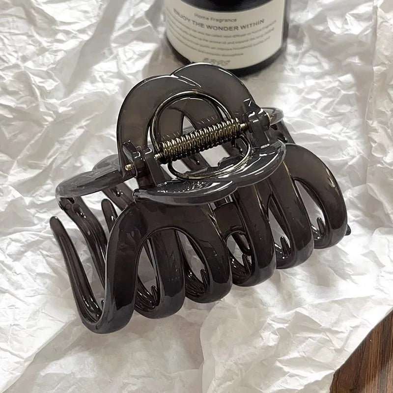 Burgundy Rounded Claw Clip