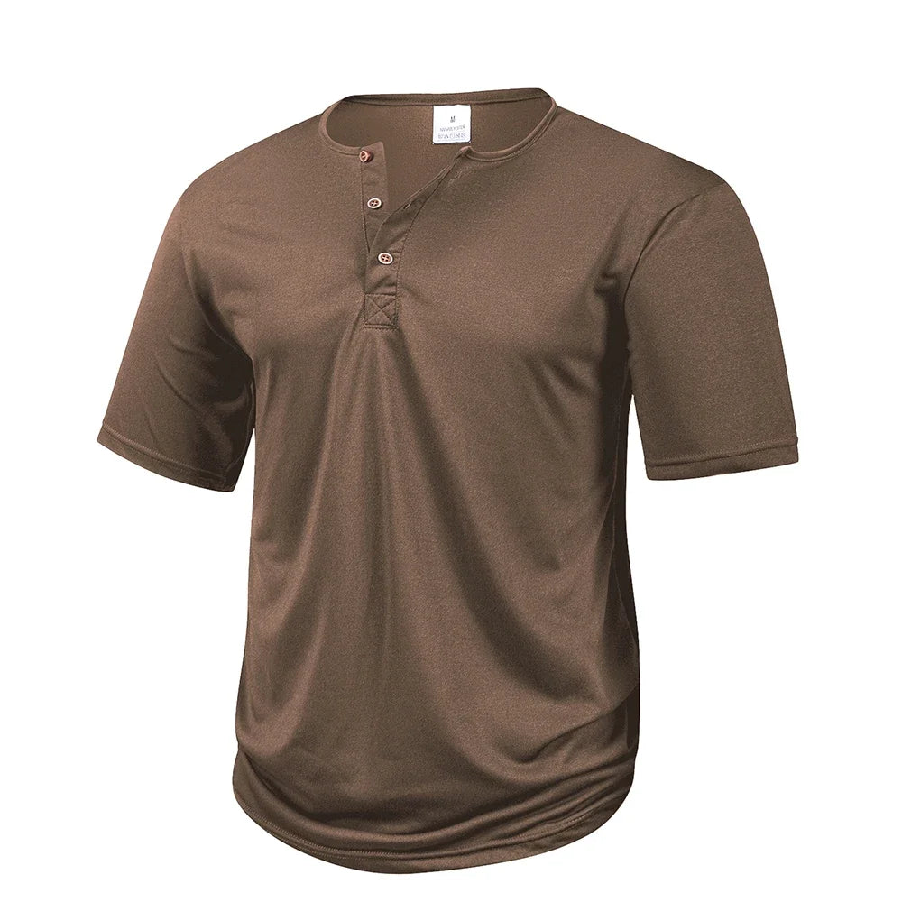 Men's Short-Sleeve Henley Shirt