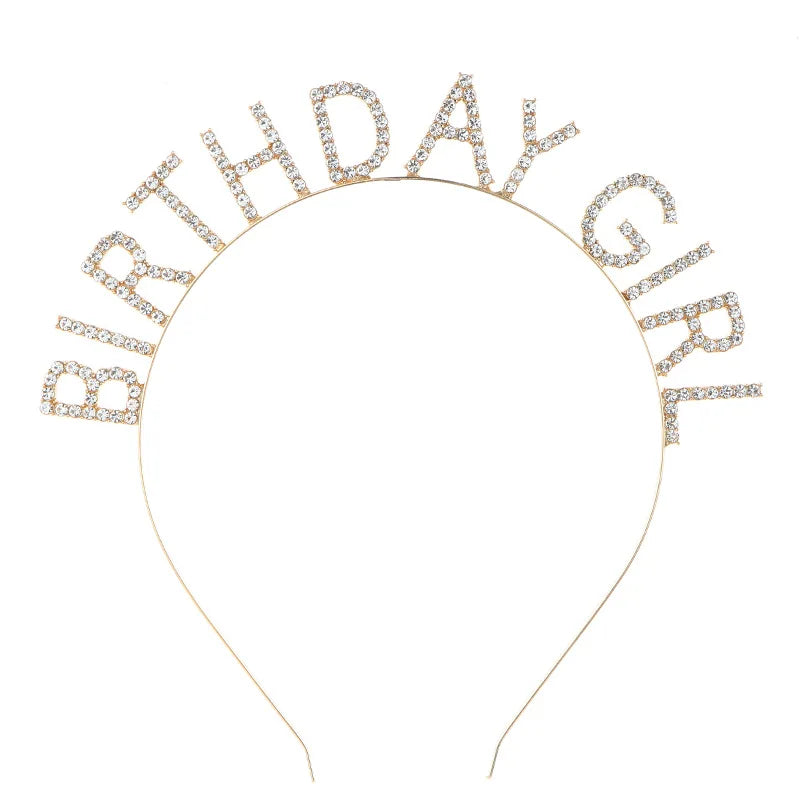 Adult Birthday Rhinestone Tiara Headband