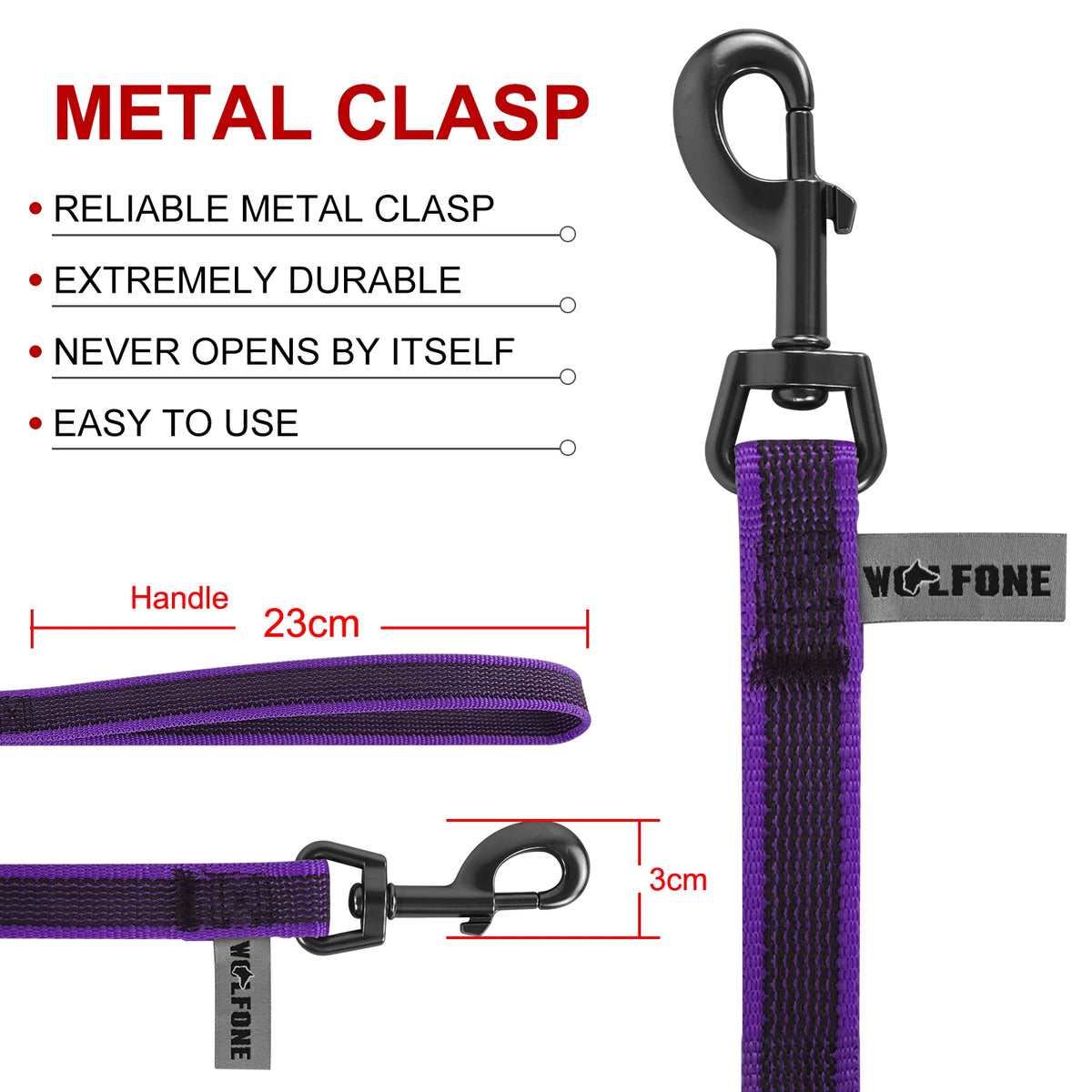 Two-Tone Dog Leash, 1.5M to 15M
