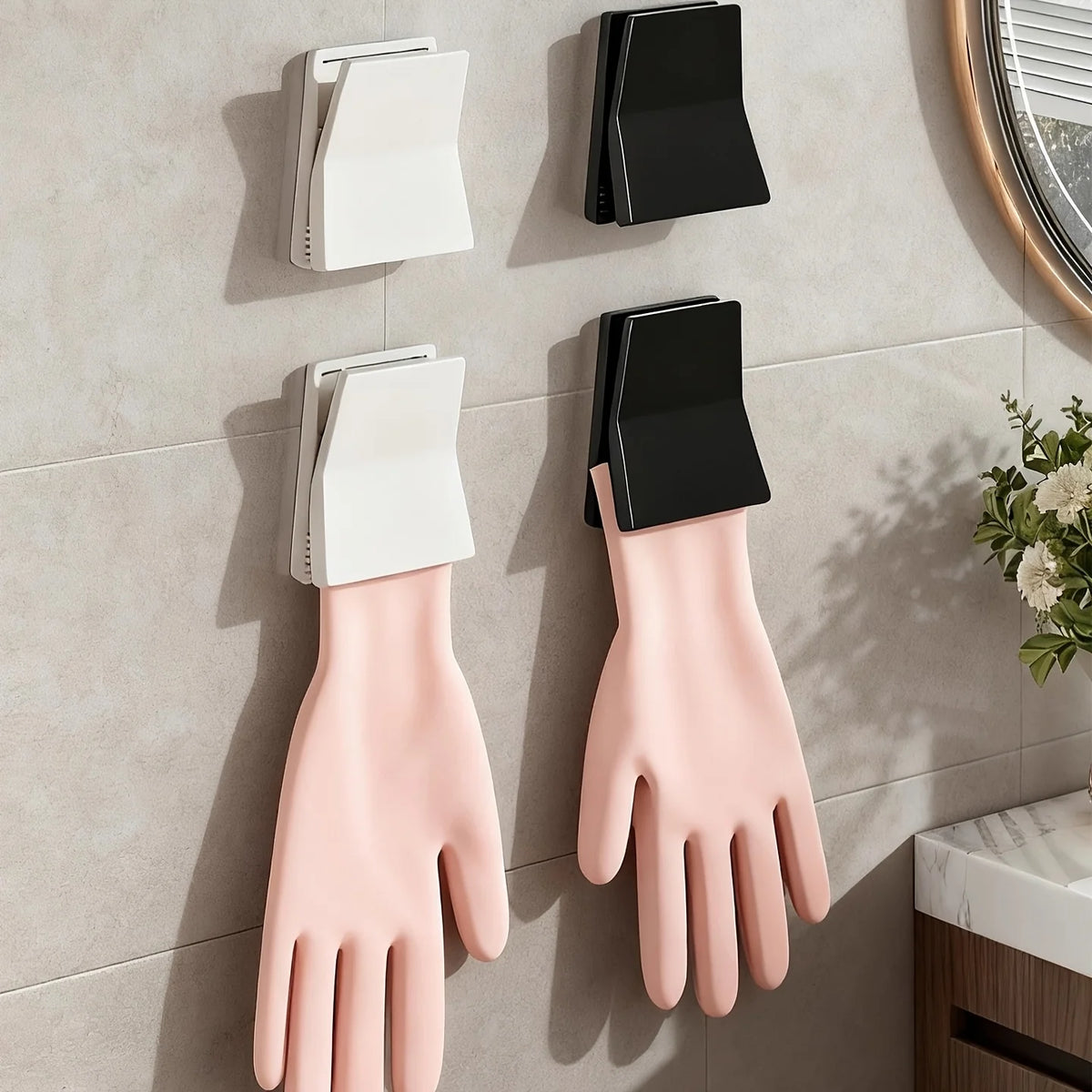 Rubber Glove and Towel Holder