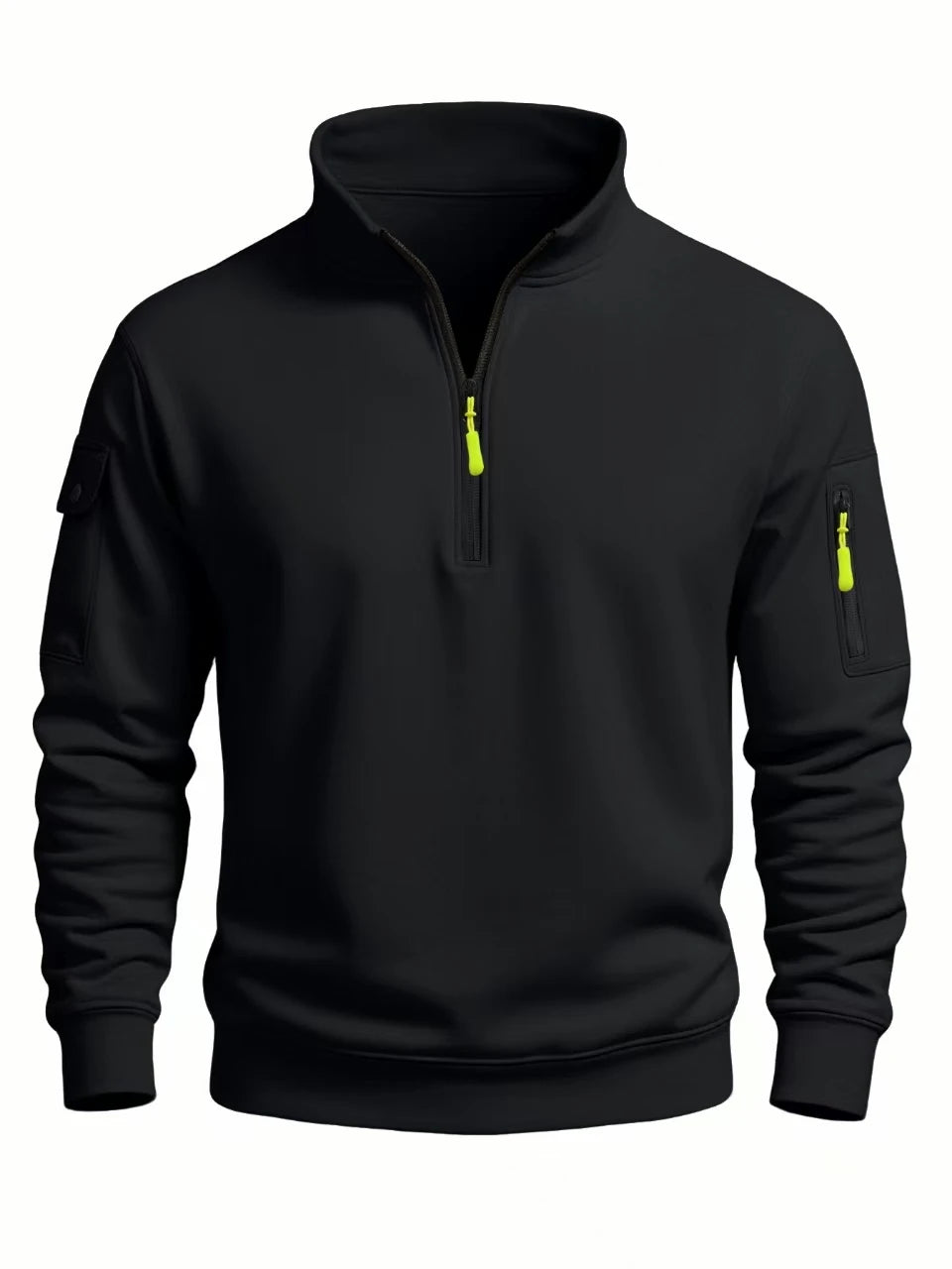 Men's Half-Zip High-Neck Sweatshirt