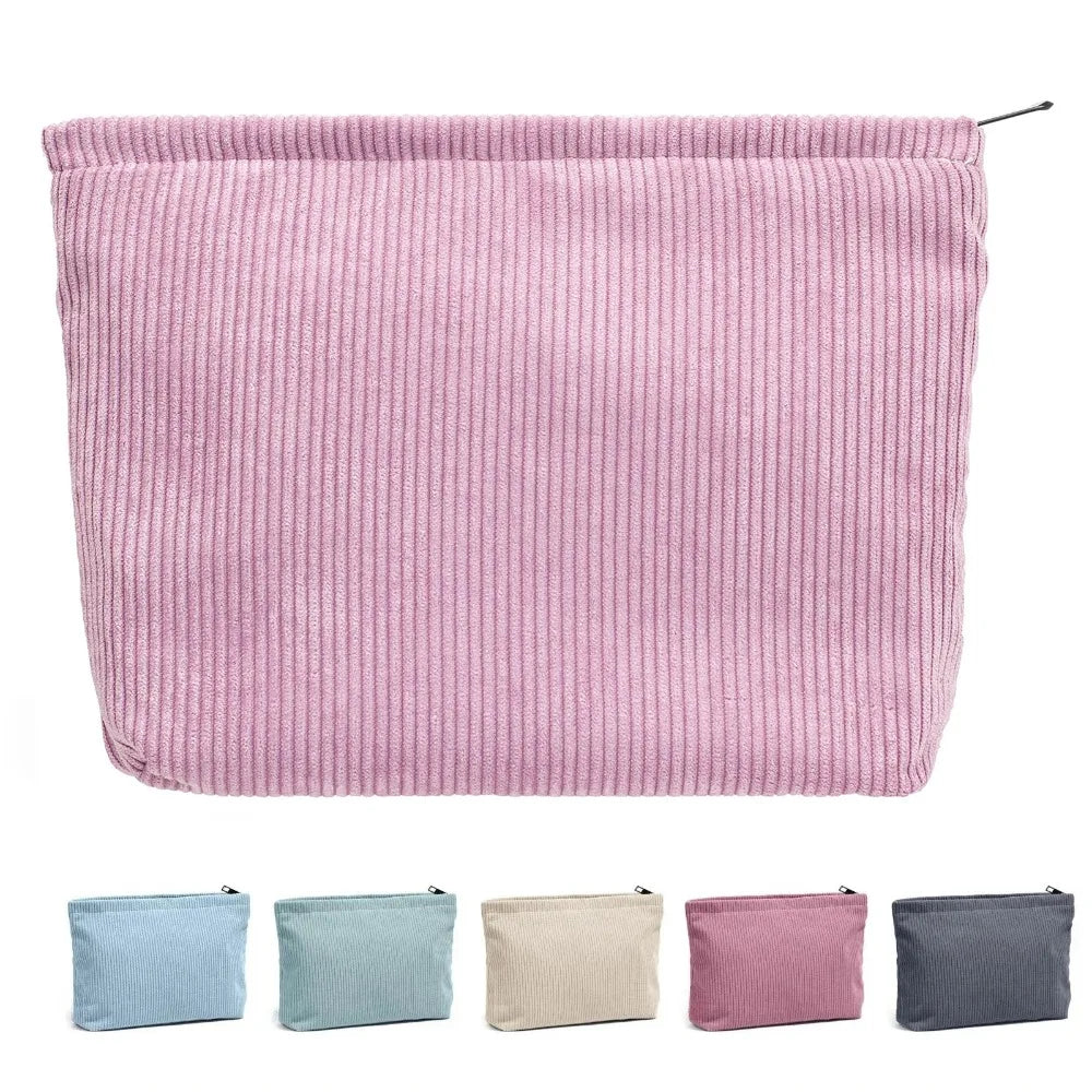 Large Corduroy Makeup Bag