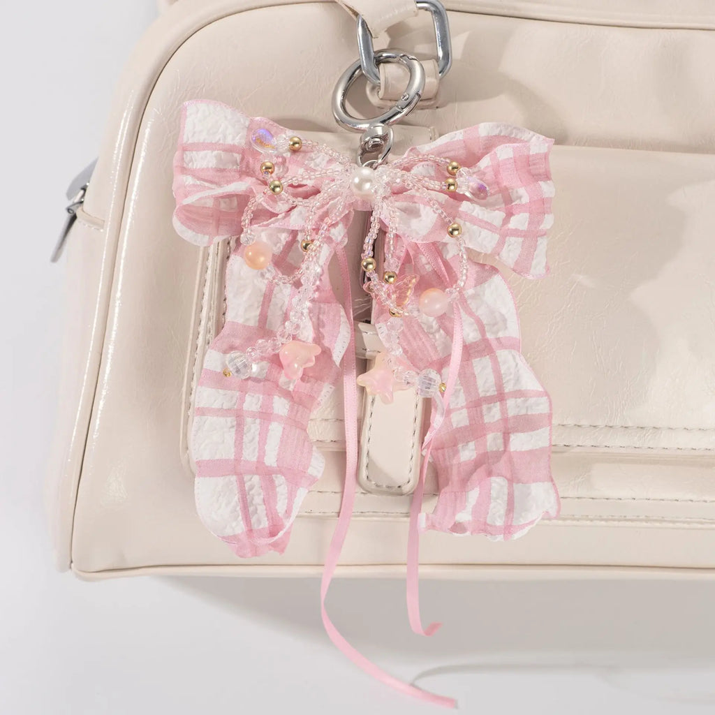 Pearl Bow Bag Charm