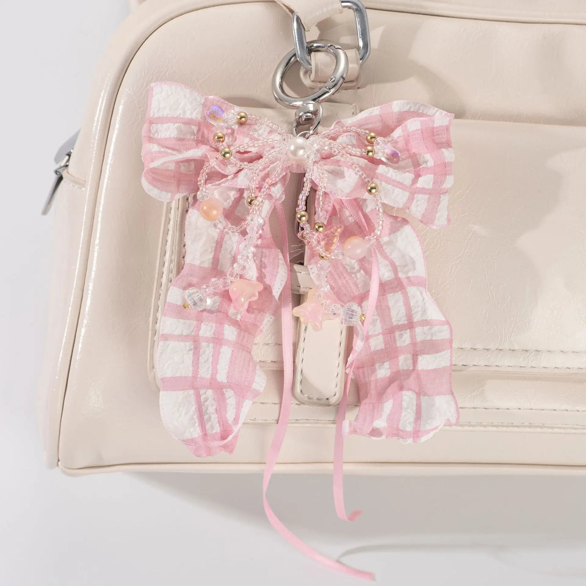 Pearl Bow Bag Charm