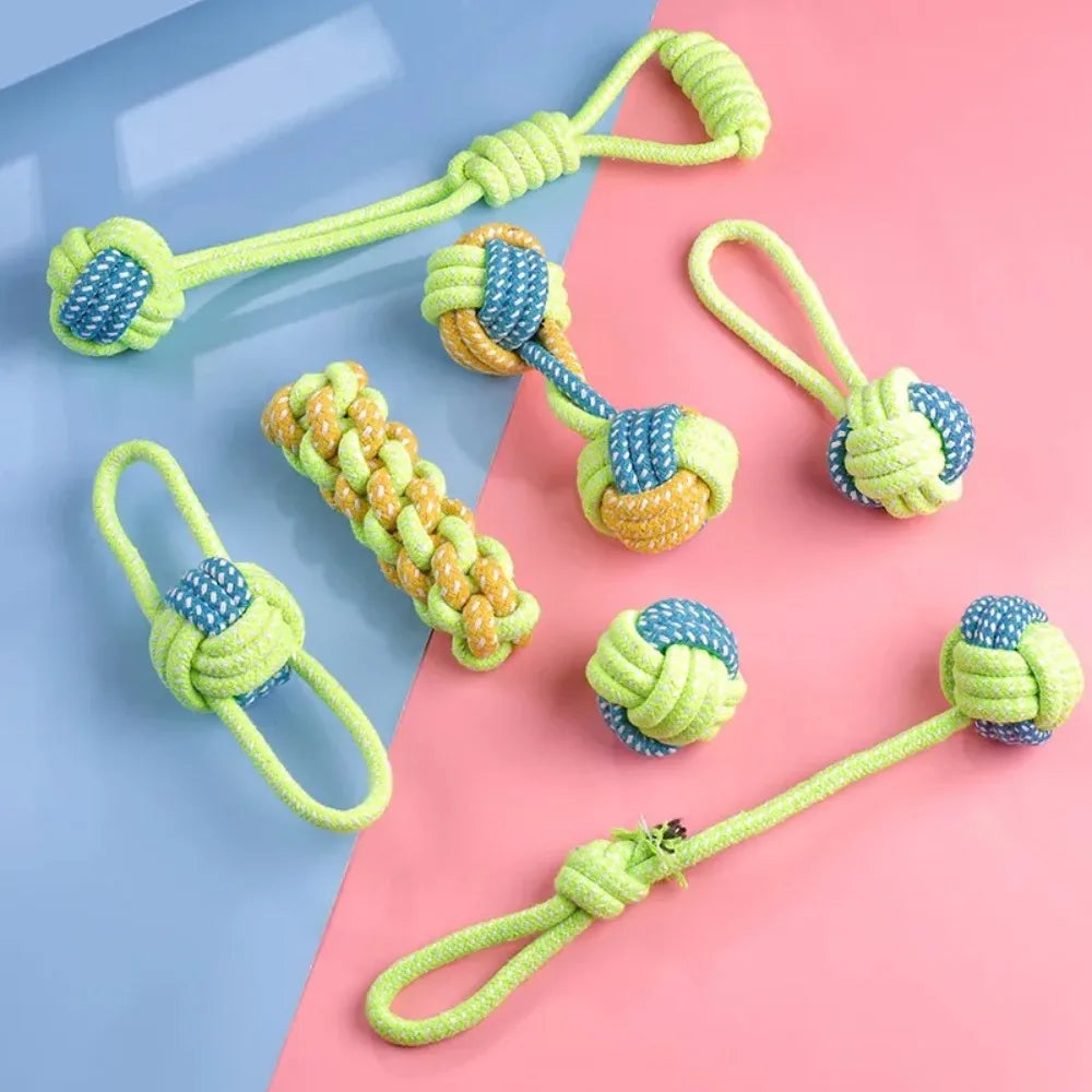 Dog Rope Ball Tug Toy