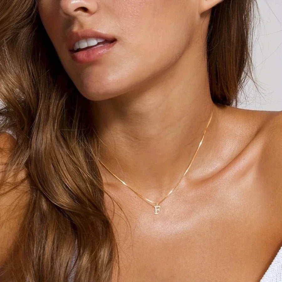 Gold-Tone Initial Pendant Necklace
