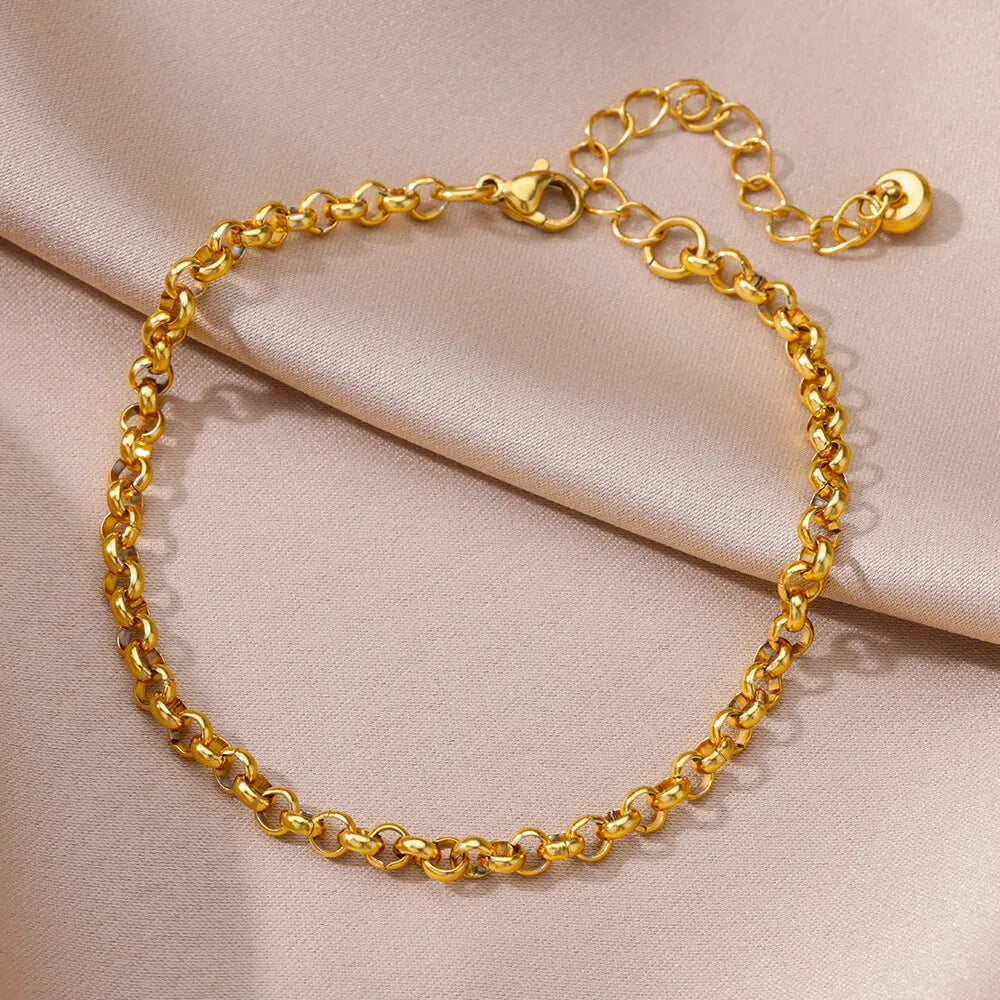 Gold-Tone Chain Anklet
