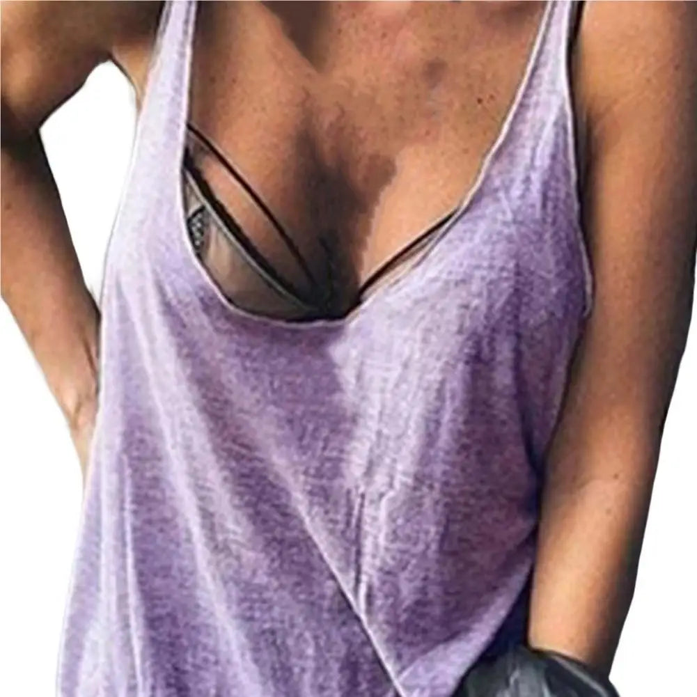 Women's Sleeveless U-Neck Tee