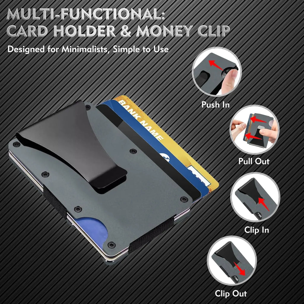 Slim Card Wallet with Money Clip