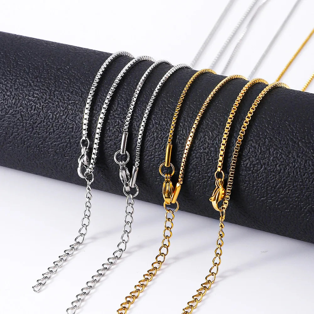 Gold-Tone Stainless Steel Box Chain