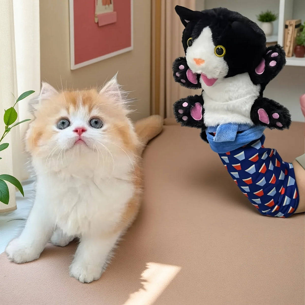Poseable Cat Wrestling Plush Toy