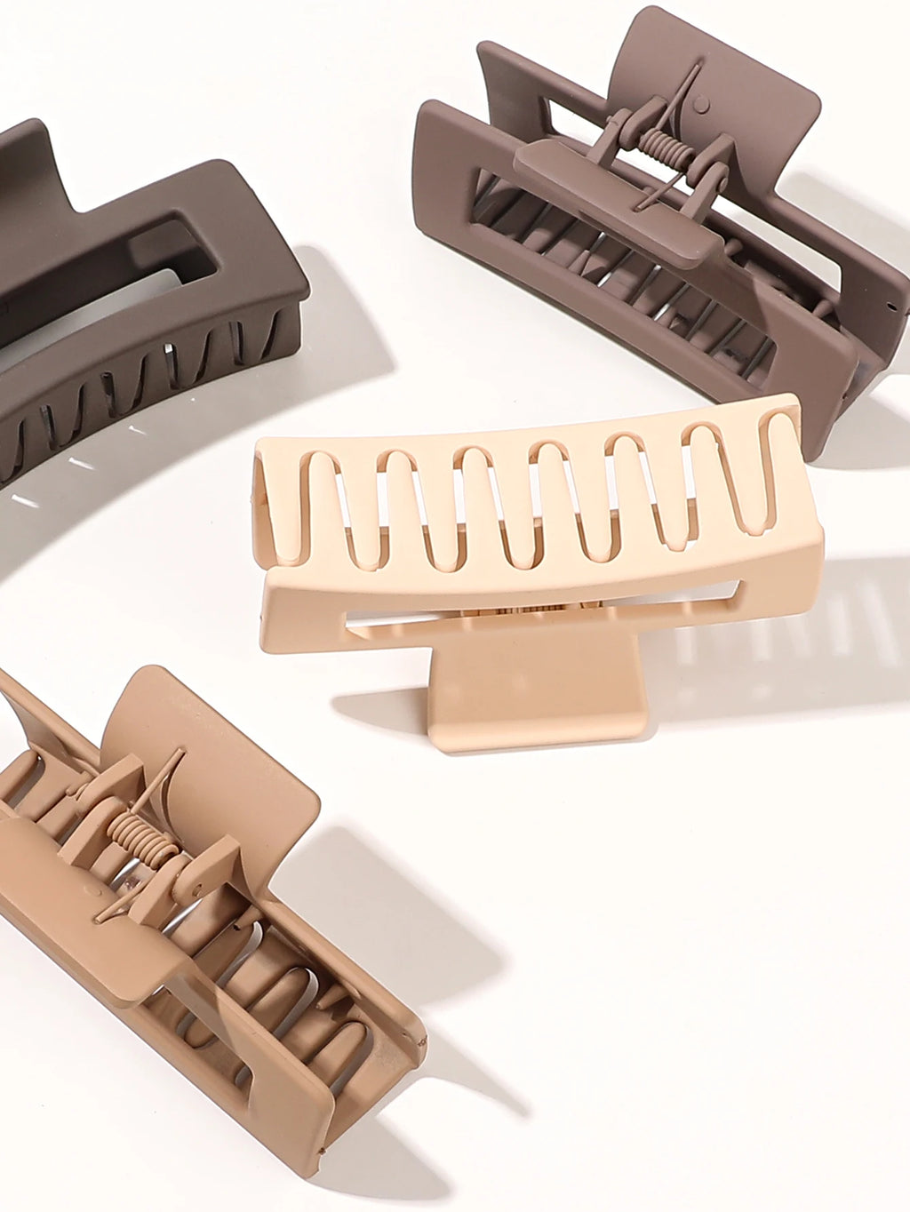 Matte Square Claw Clips, 7 Pack