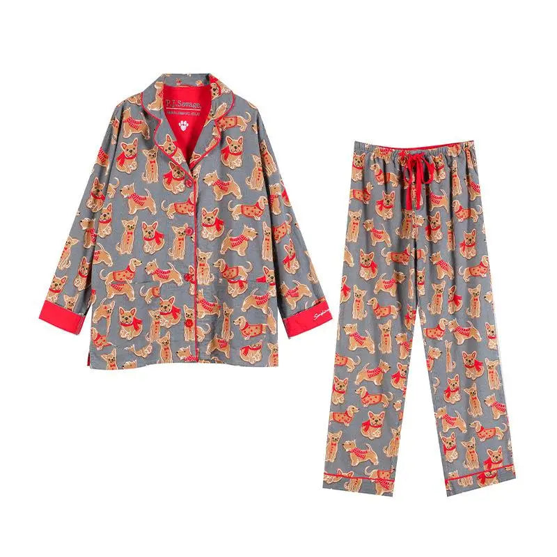 Women's Cartoon Print 2-Piece Pajama Set