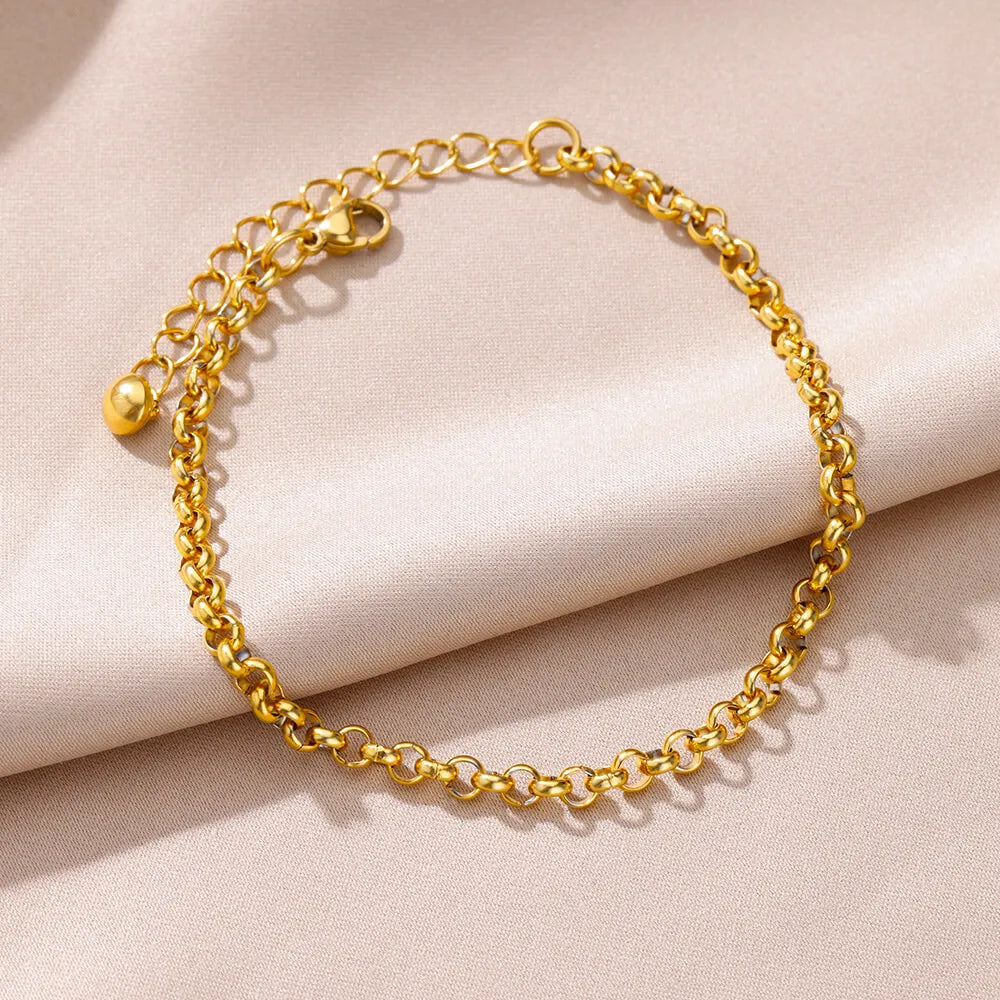Gold-Tone Chain Anklet