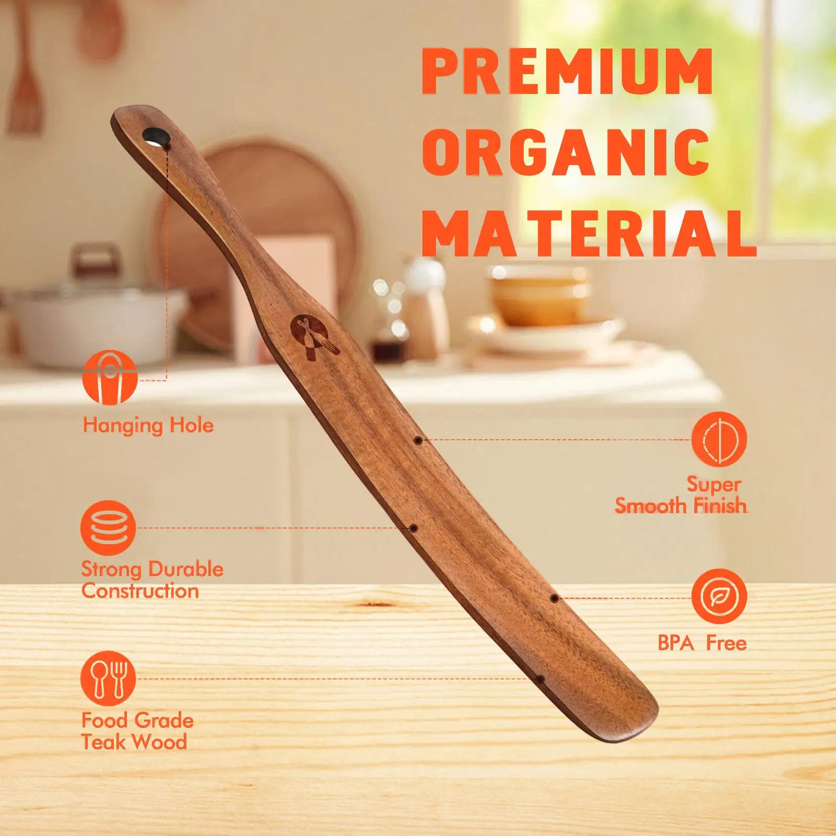 Slotted Kitchen Spatula and Stir Stick