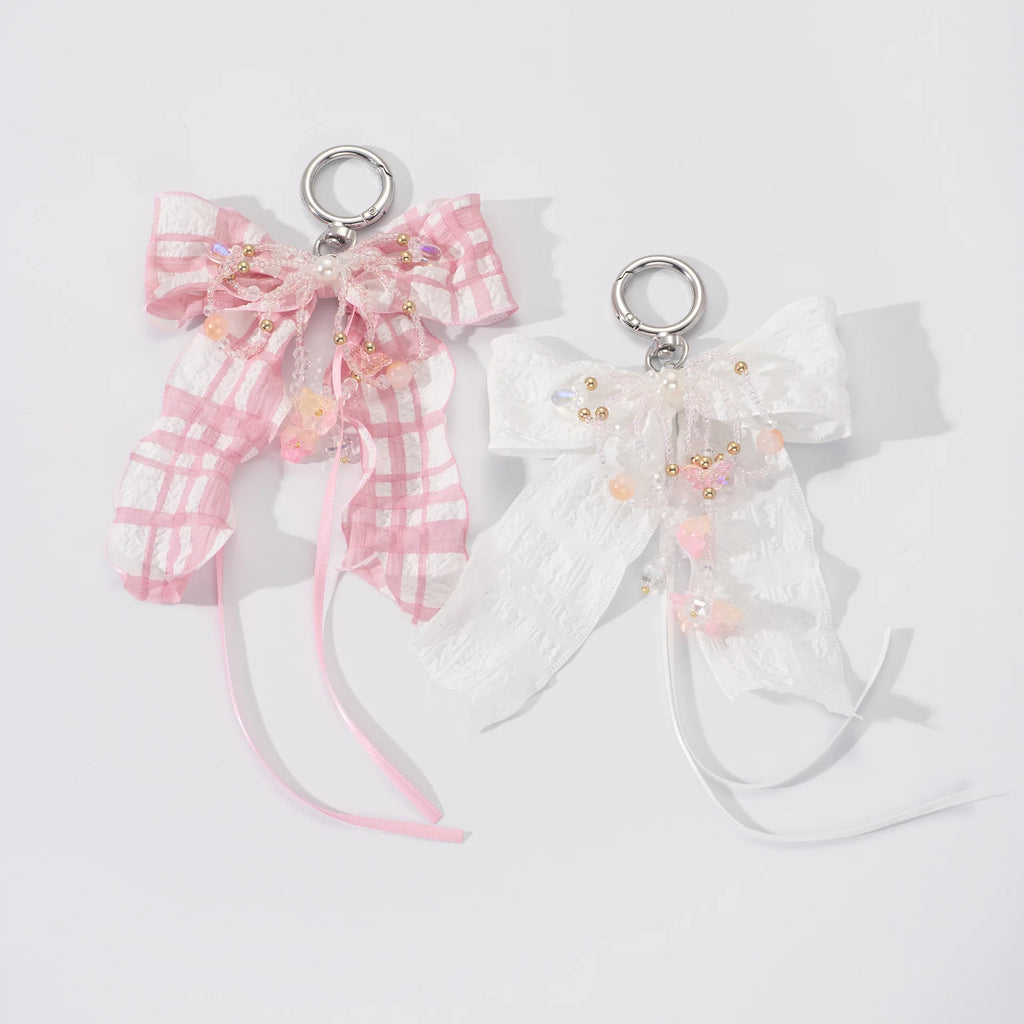 Pearl Bow Bag Charm