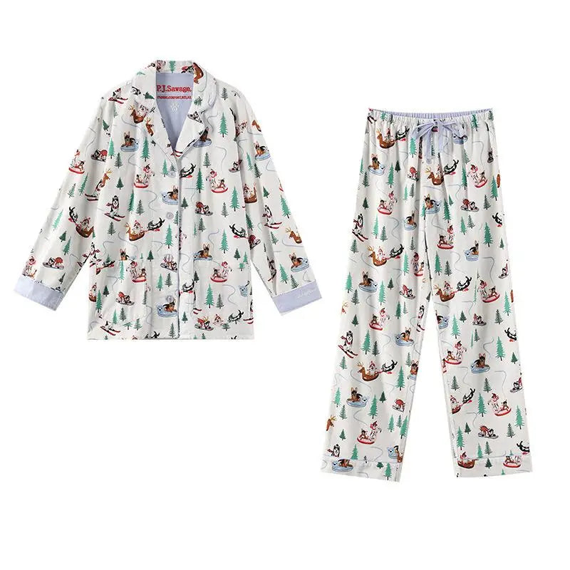 Women's Cartoon Print 2-Piece Pajama Set