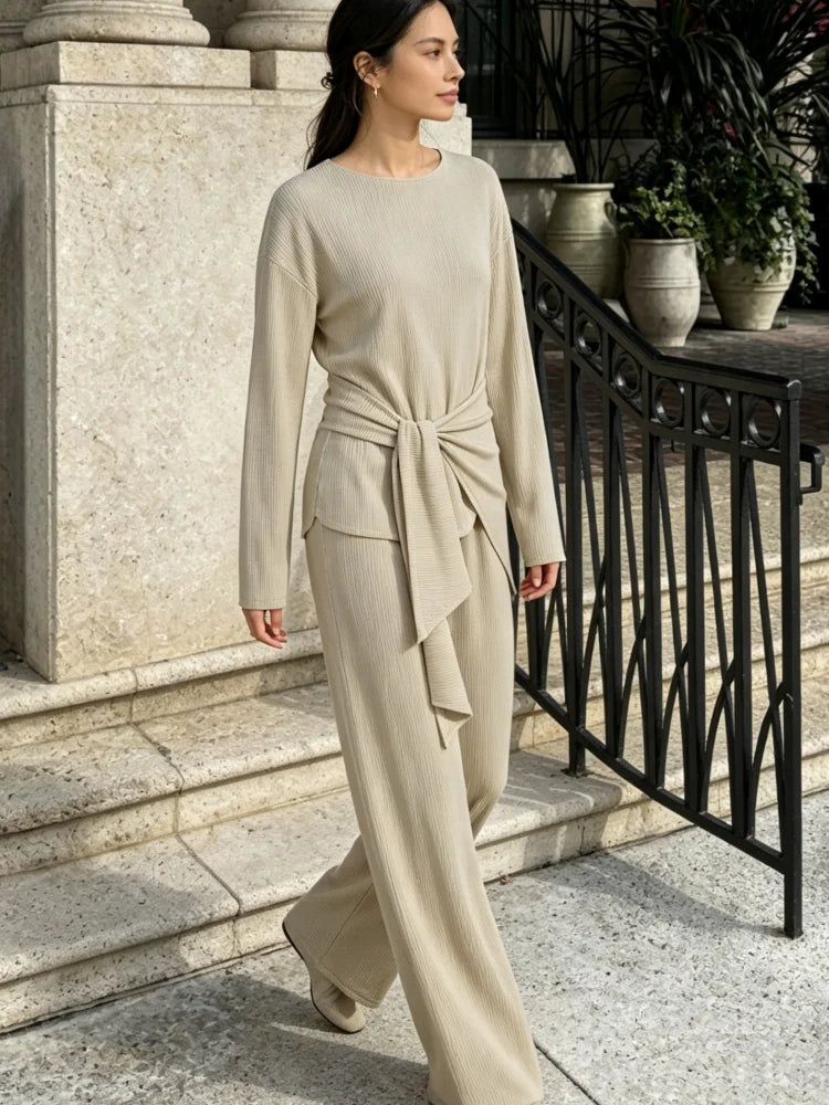 Women's Ribbed 2-Piece Loungewear Set