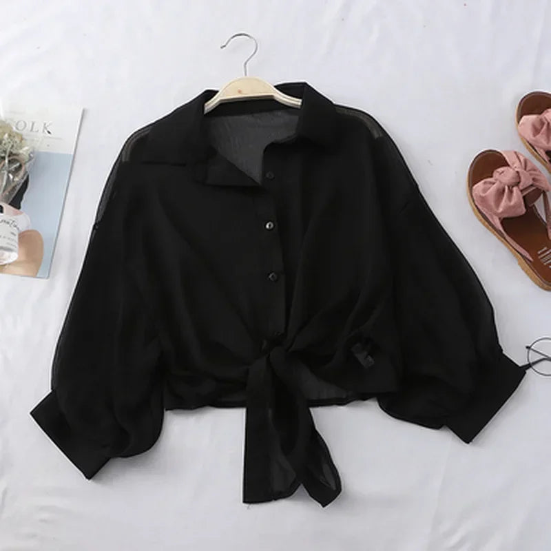 Women's Tie-Waist Blouse