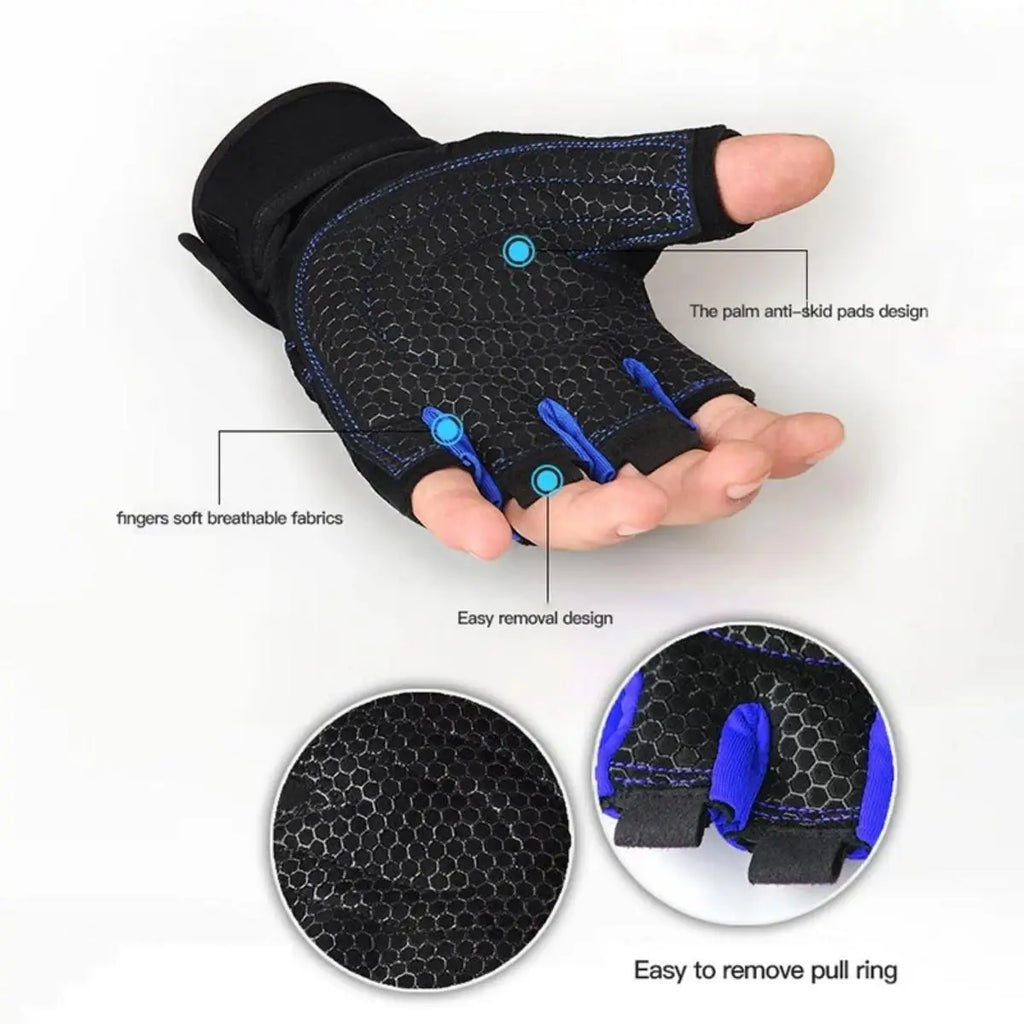 Gym Gloves with Wrist Wrap