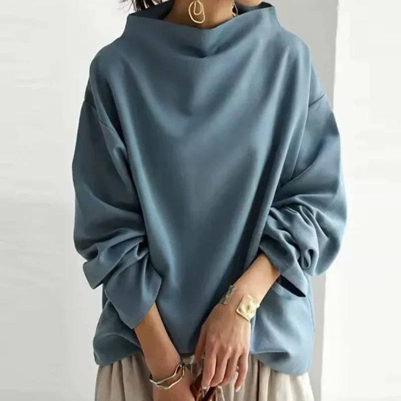 Women's Velvet High-Neck Hoodie