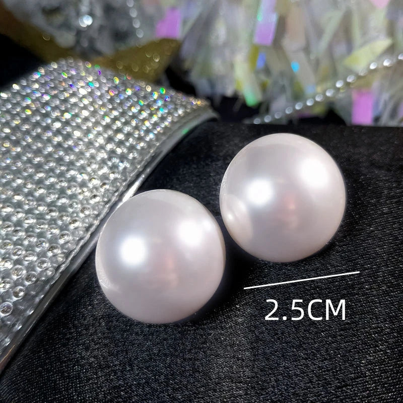 Faux Pearl Stud Earrings