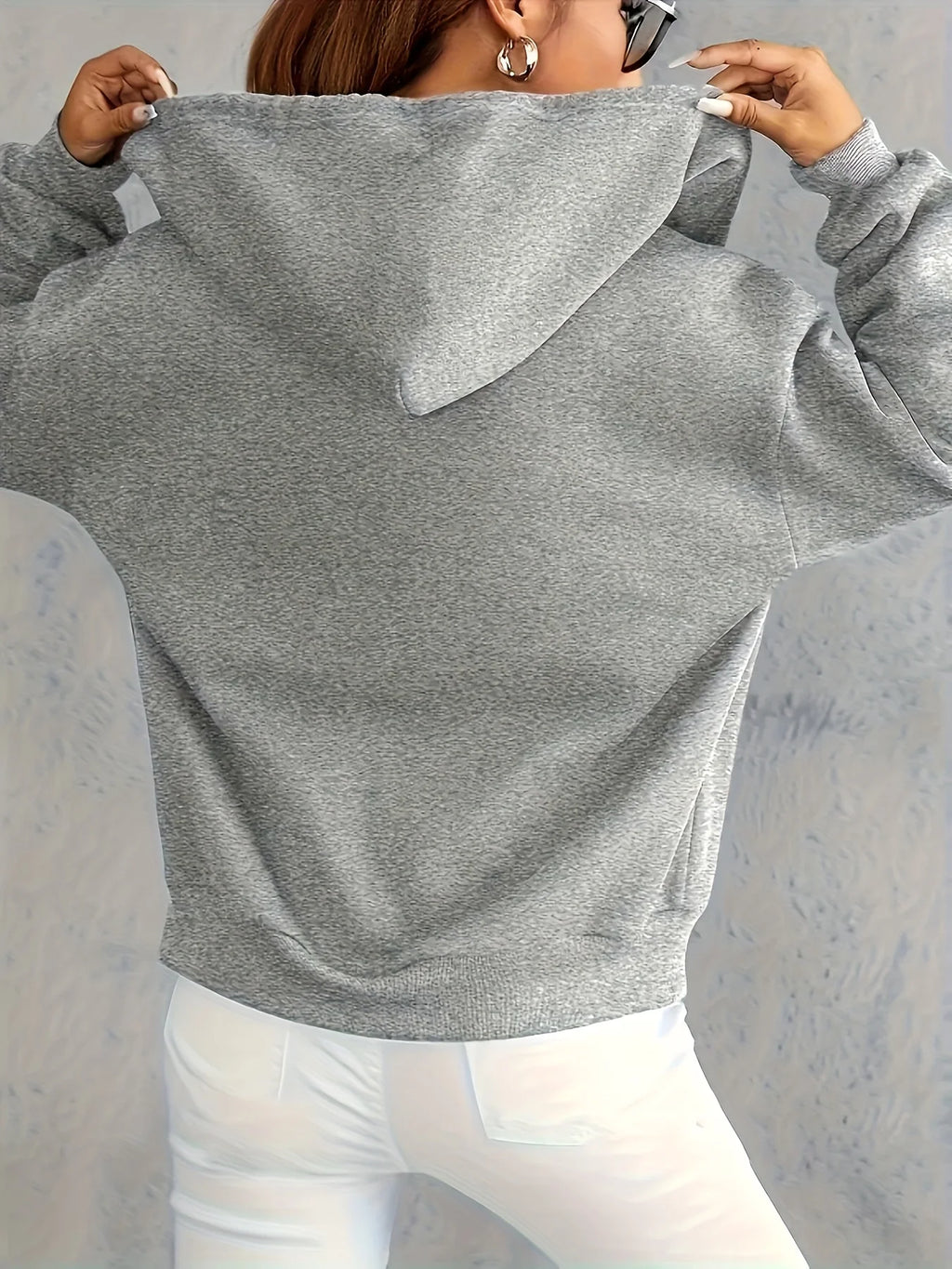 Women's Zip-Up Hoodie with Print