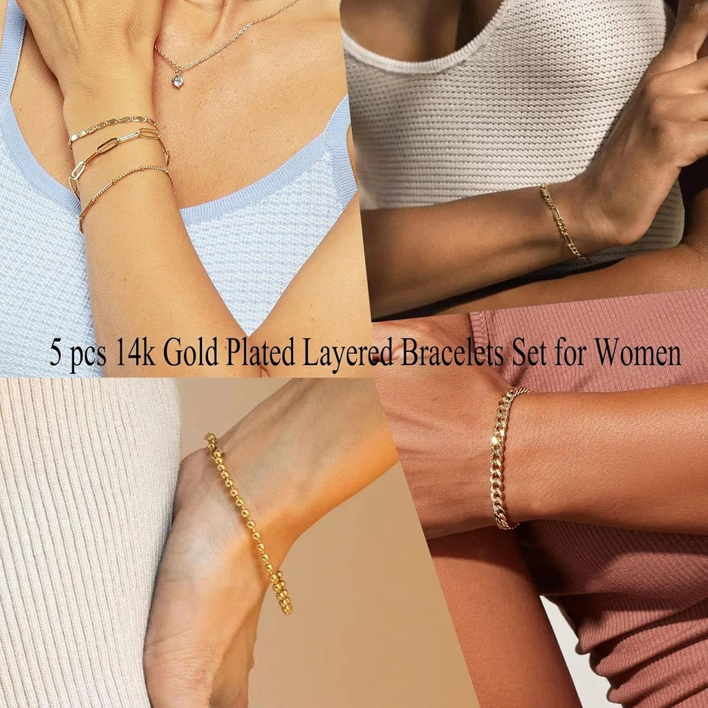 Gold-Tone Chain Bracelet Set