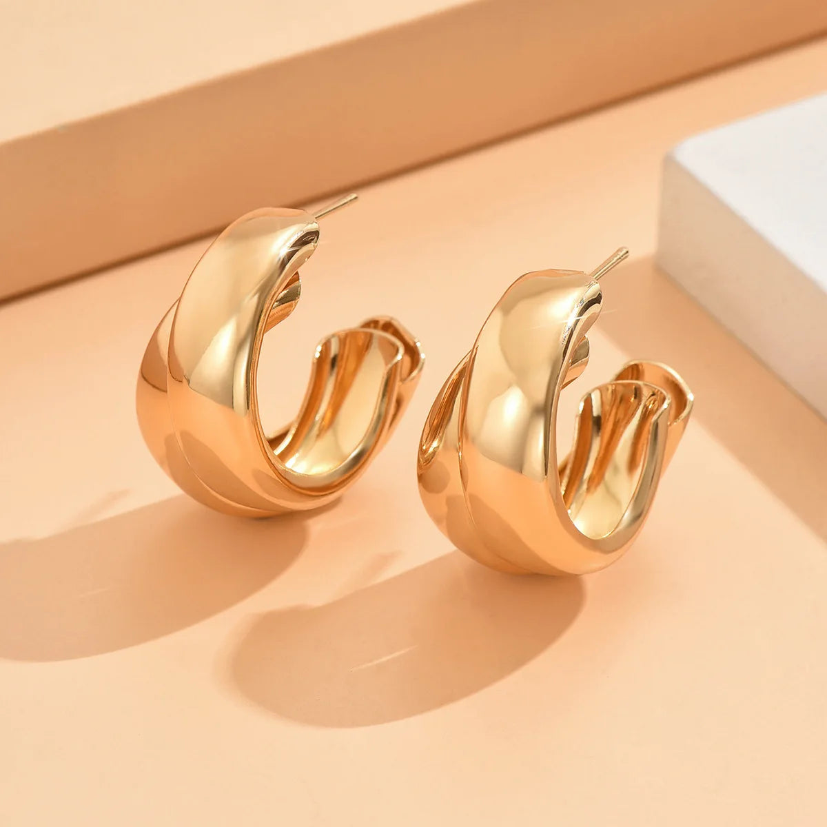 Chunky Gold Hoop Earrings