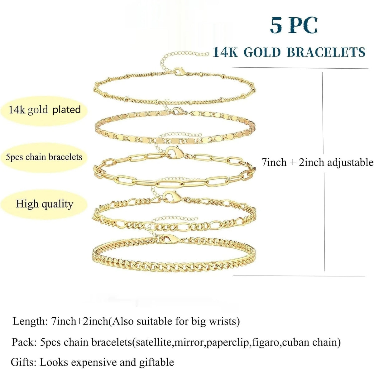 Gold-Tone Chain Bracelet Set