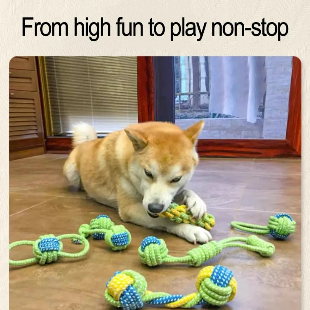 Dog Rope Ball Tug Toy