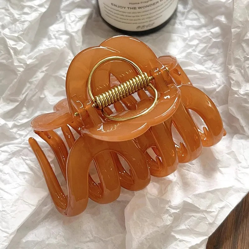 Burgundy Rounded Claw Clip