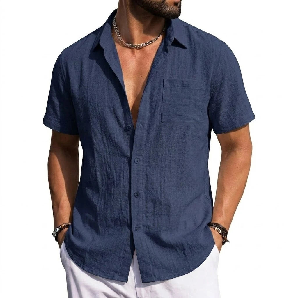 Men's Short-Sleeve Button-Down Shirt