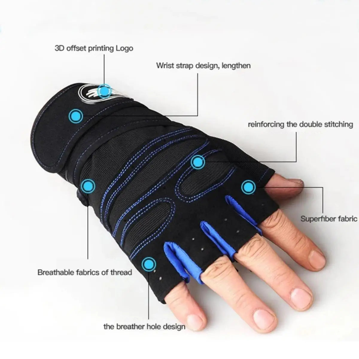 Gym Gloves with Wrist Wrap