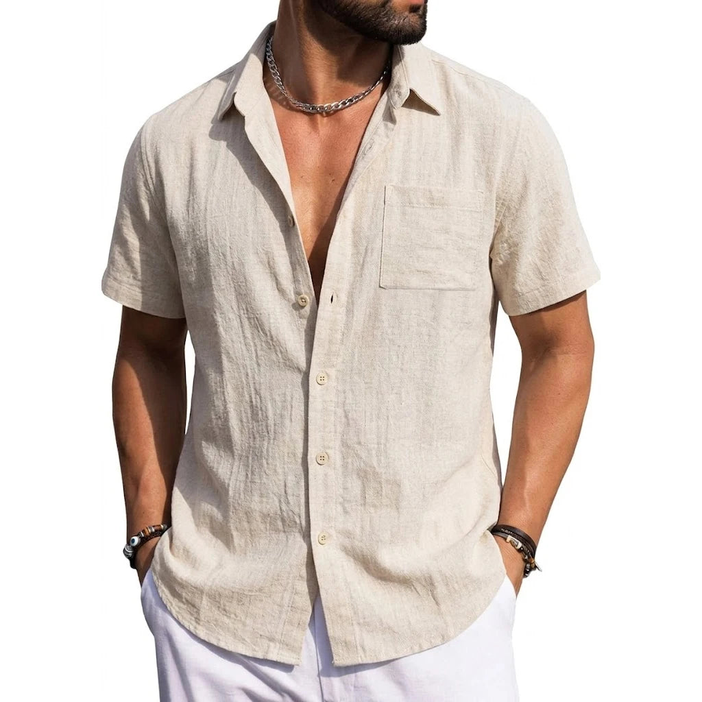 Men's Short-Sleeve Button-Down Shirt